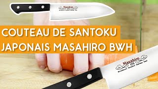 Présentation du couteau santoku japonais Masahiro BWH [upl. by Nwahsek]