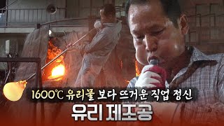 숨도 쉬기 힘든 1600℃ 유리물과의 사투 오직 정신력만으로 인간의 한계에 도전하는 사람들 유리 제조공ㅣ극한직업  유리제조공ㅣ골라듄다큐 [upl. by Anoiuq]