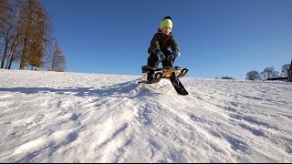 Snow Sledding Winter Fun HD [upl. by Bahe]