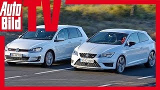 VW Golf GTI vs Seat Leon SC Cupra [upl. by Eniamraj]