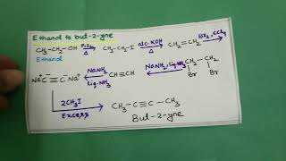 Conversion 1 propene to propan1ol  ethanol to but2yne [upl. by Ulises313]