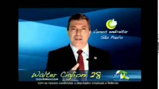 Horário Eleitoral  Governador SP 200814  Walter Ciglioni PRTB  Renovação [upl. by Llednyl]