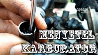 Cara Menyetel Karburator Motor 4 tak Karena Pembakaran Terlalu Boros [upl. by Ashjian]