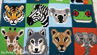 WILDLIFE GRAPHGHAN  Free Crochet CAL Presentation by My Hobby is Crochet [upl. by Ameluz250]