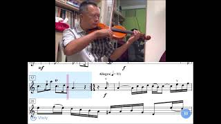 ABRSM Grade 6 A3 Siciliana and Allegro John Stanley Violin solo with score [upl. by Christal]