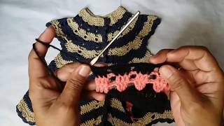 Crochet frock design for 6 month to 12 year girls [upl. by Desirae]