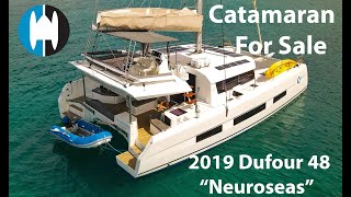 Catamaran For Sale  quotNeuroseasquot a 2019 Dufour 48  Walkthrough with Howard Clarke in Grenada [upl. by Ahsitniuq34]