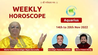 Weekly Horoscope for the Zodiac Sign AQUARIUS  NOV 14 to NOV 20 2022  Best Indian Astrologer [upl. by Bethezel]