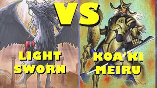 Real Life Yugioh  LIGHTSWORN vs KOAKI MEIRU Casuals July 2014 Format [upl. by Hynda134]