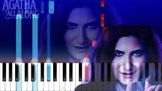 Agatha All Along  The Ballad of the Witches Road Piano Tutorial [upl. by Ahsinahs688]