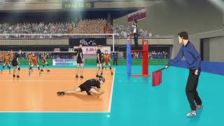 Ryūnosuke Tanaka Super Line Shot Shocks Everyone Karasuno vs Inarizaki Haikyuu To The Top ep 23 [upl. by Aynot]