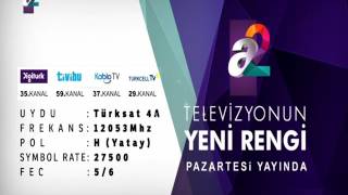 Atv nin yeni kanalı a2 28 Kasım 2016 günü yayına başlıyor a2 test yayını frekansı [upl. by Lindner]