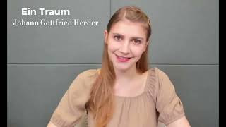 Learn German with Poetry Ein Traum  Johann Gottfried Herder [upl. by Adnilev]