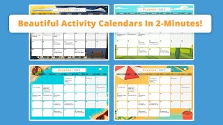 Create Beautiful Senior Care Activity Calendars in 2Minutes  By Golden Carers [upl. by Ardie999]