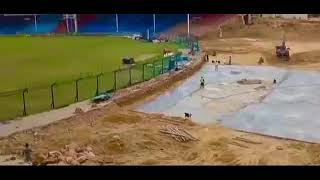 National Stadium Karachi  Base of Pavilion Constructed [upl. by Noet]