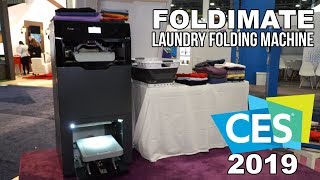 FOLDIMATE Laundry Folding Machine at CES 2019 [upl. by Inaluiak]