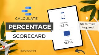 How to Calculate Percentage  Scorecard in Google Data Studio Without Formula [upl. by Saxena]