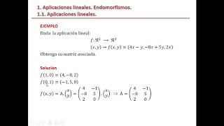 Aplicación Lineales y Endomorfismo en Rn [upl. by Anaeerb]