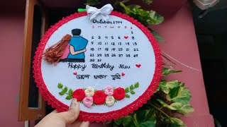 Customised Embroidery hoop art 🎨 Birthday special embroidery hoop art tulikasart1299 [upl. by Smallman]