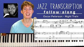 Transcribing a PERFECT bluesy lick from Oscar Peterson Night Train 1963  Jazz transcription tips [upl. by Refotsirc]