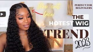 Pre cut Lace vs Lace Frontal Which one is Best for you Detailed install amp review  Curlyme [upl. by Elbring]