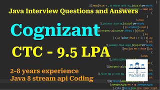 11 Cognizant Java Interview  Java8 Stream APIs coding Question Answers [upl. by Chaddie593]