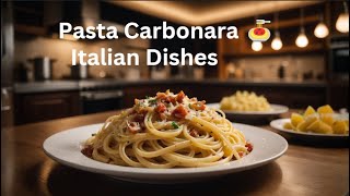 Pasta Carbonara 🍝Italian Dishes [upl. by Neelehtak]