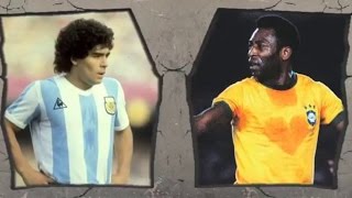 Pele VS MaradonaLegendary Tricks and Skills [upl. by Halyak]