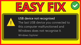 Fix USB Device Not Recognized in Windows 1110 Easy Solutions [upl. by Naida]