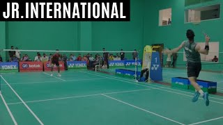 MY QUARTER FINAL SINGLES MATCH  INDIA JUNIOR INTERNATIONAL BADMINTON SERIES [upl. by Anitsrik]