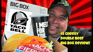 Taco Bell® 5 Cheesy Double Beef Burrito Big Box REVIEW [upl. by Natrav303]