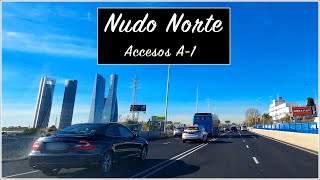 4K Nuevos Accesos Nudo Norte Madrid  Desde la A1 y la vía de servicio  Fin de obras [upl. by Riaj744]