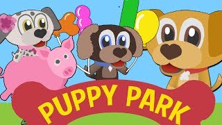 Toddler Learning Videos at Puppy Park  Learn alphabet counting shapes and more [upl. by Radbun]