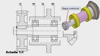 guidage en rotation contact oblique BT exercice 9291 [upl. by Htebasile]