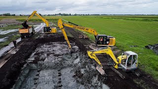 Digging Manure Pit for 200 Cows  Mts Buisman  van Vuure bv [upl. by Esaertal]