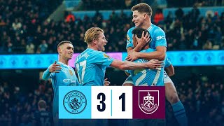 HIGHLIGHTS ALVAREZ HITS DOUBLE AS CITY GO SECOND  Man City 31 Burnley  Premier League [upl. by Baird]