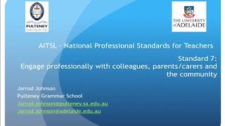 AITSL NPST Standard 7  Engage professionally [upl. by Culley]