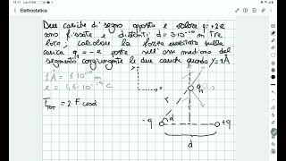 Elettrostatica esercizio 2 [upl. by Leahcimauhsoj112]