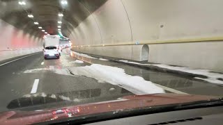 Storm in France grêle violent a Lozère A75 De quoi surprendre les automobilistes [upl. by Vincenty]