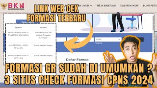 CPNS 2024 AKAN SEGARA DIBUKA  3 SITUS WEB CARA CEK FORMASI CPNS 2024  FORMASI CPNS cpns2024 [upl. by Crichton652]