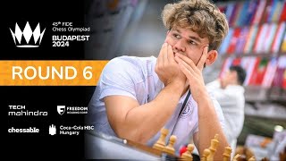 Round 6  45th FIDE CHESS OLYMPIAD [upl. by Einaled]