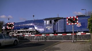 60163 Tornado A freight and Sarah Siddons Bollo Lane level crossing 10122012 [upl. by Rratsal]