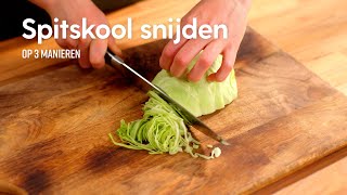 Spitskool snijden  How to  Allerhande [upl. by Ahsienad777]