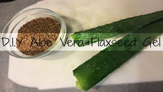 Natural Hair DIY Aloe Vera amp Flaxseed Gel [upl. by Cailly405]