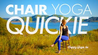 Chair Yoga Midday Refresher Quickie  30 Day Yoga Challenge [upl. by Beverlee]