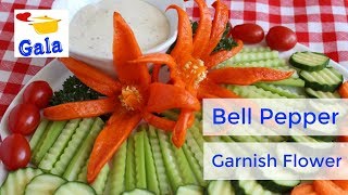 How To Make Pepper Garnish Flower [upl. by Franciska]