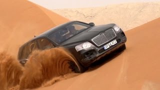 Bentley Bentayga Bentayga Erlkönig in der Wüste Dubais 2016 [upl. by Najar]