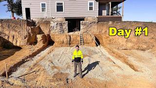 Restoring A 7000 Mansion Building The Movie Theatre Foundation Pt 1 [upl. by Samalla]