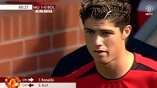 Cristiano Ronaldo First Match For Manchester United [upl. by Okia388]