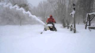 Blowing Snow with my JD 345 and 42quot SB [upl. by Stedt]